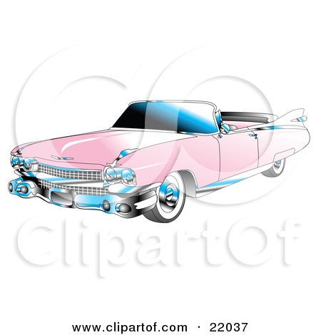 Clipart Illustration Of A Black 1955 Ford Thunderbird Car With A White