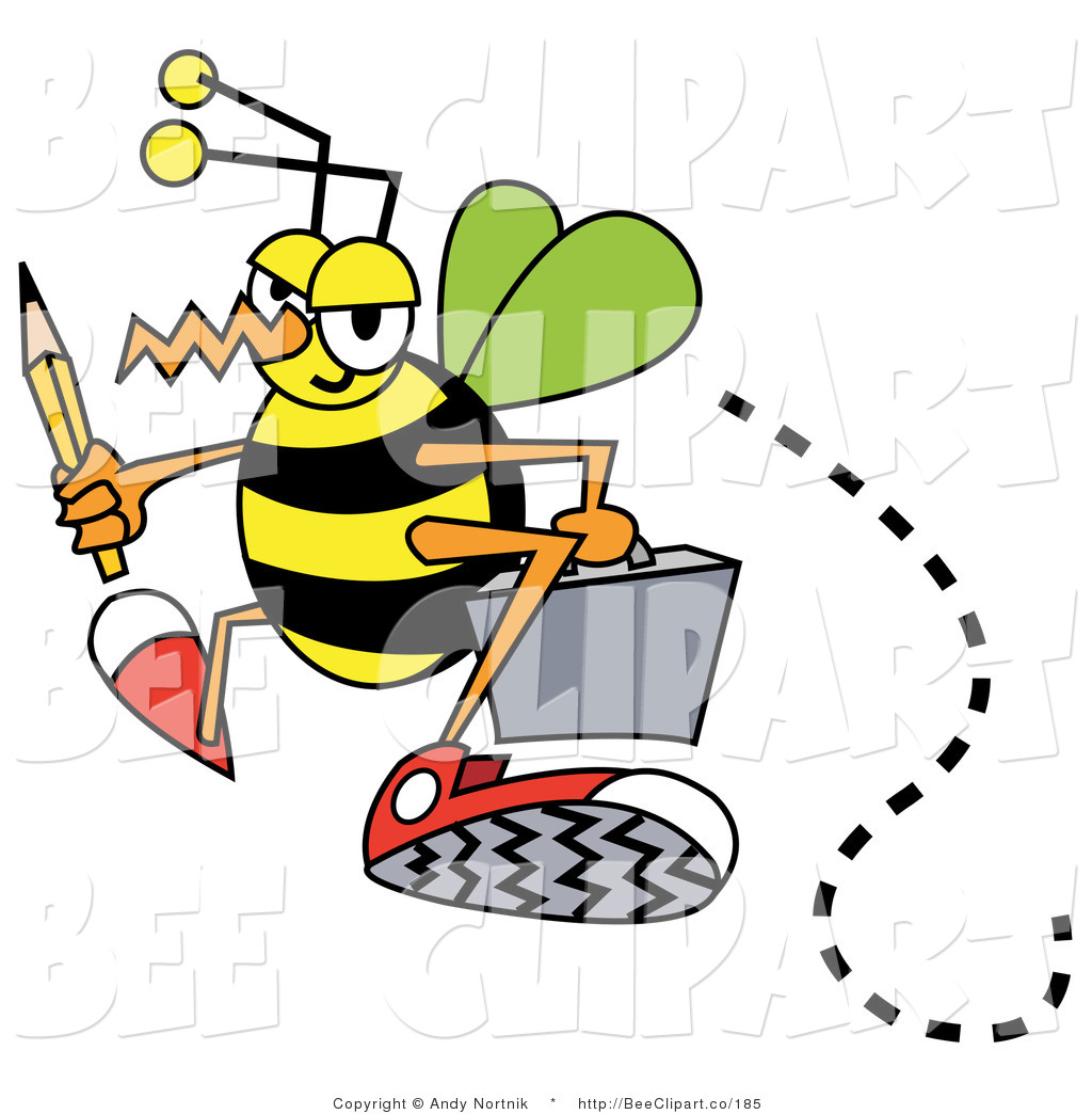 Clipart Picture Of A Busy Male Businessman Cartoon Character