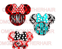Damask Minnie Mouse Personalized Printable Clipart Download Pdf For