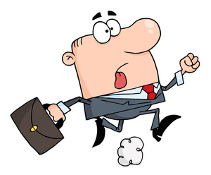 Employee Clipart Image   Person Running Because He S Late For Work