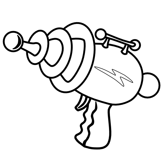 Gun Clipart Black And White Minimalistic Ray Gun Logo Black White Line