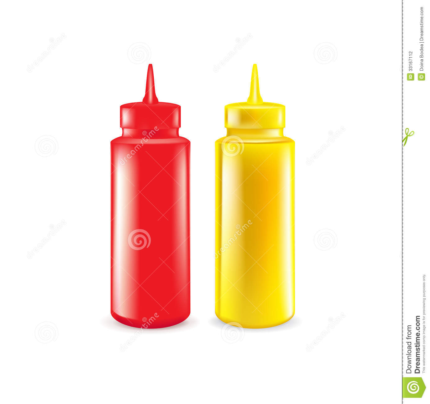 Ketchup And Mustard Bottle Vector Mustard Clipart