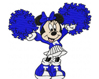 Minnie Mouse Cheerleader Embroidery Design In 3 Sizes   Instand