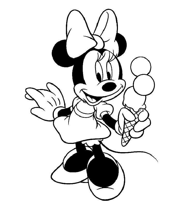 Minnie Mouse Coloring Pages   Coloringpages1001 Com