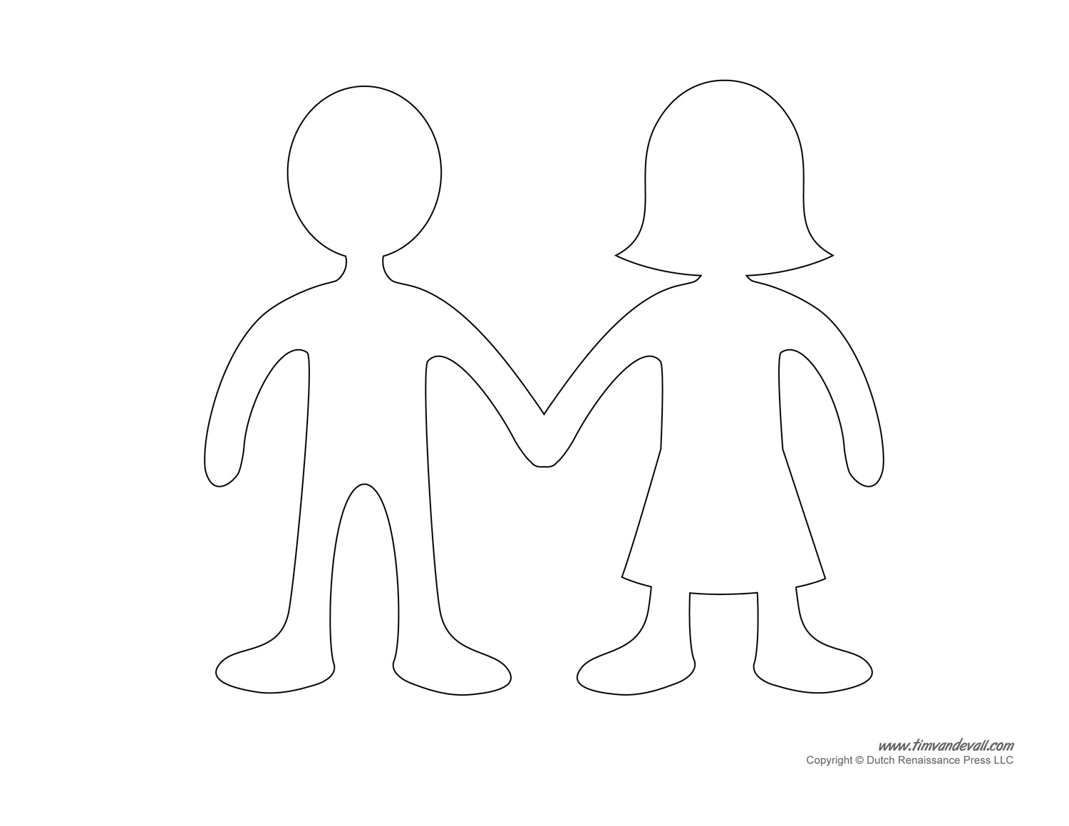 Printable Paper Doll Templates   Make Your Own Paper Dolls