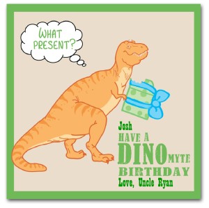 Printable T Rex Birthday Card Template