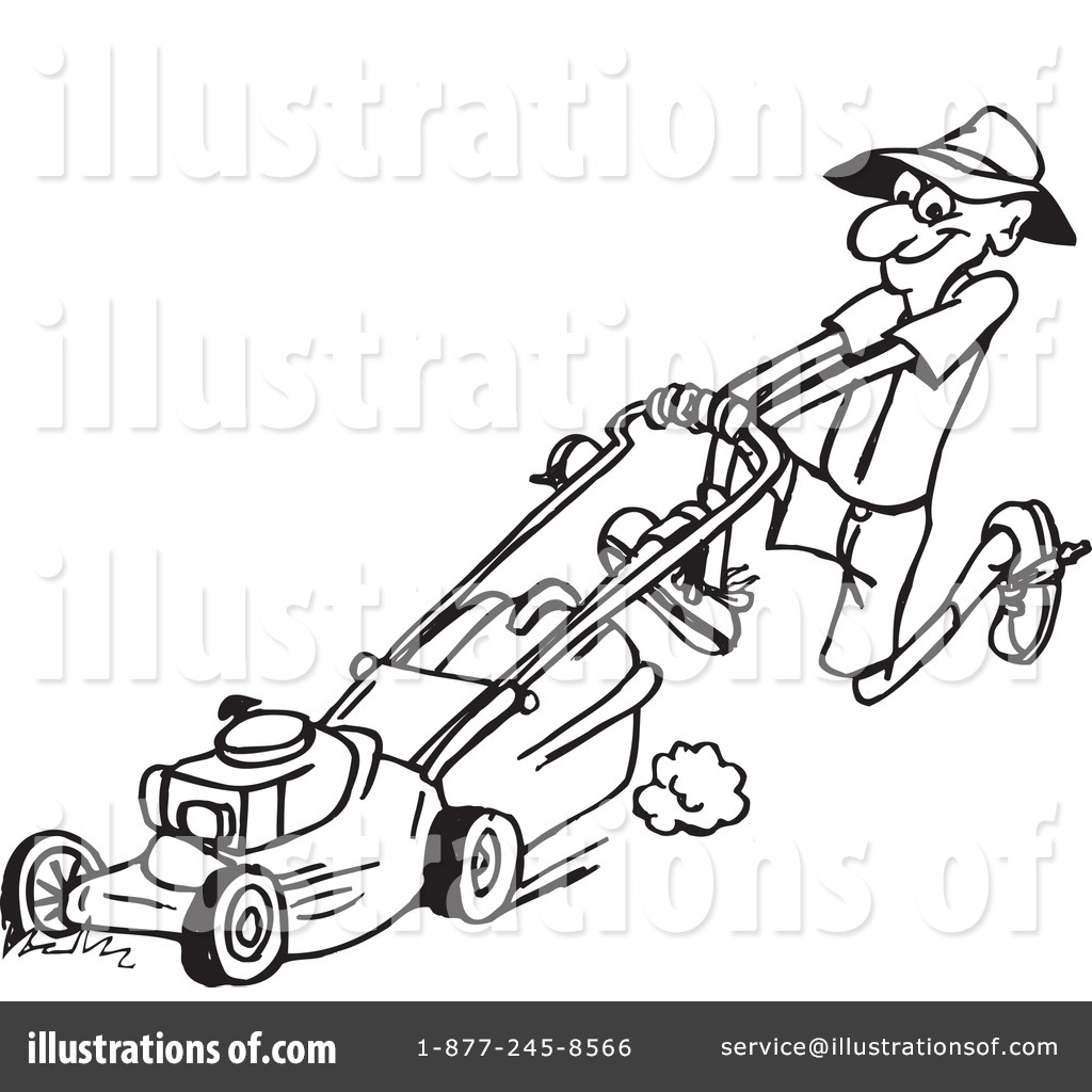 Rf  Lawn Mower Clipart Illustration  1110109 By Dennis Holmes Designs