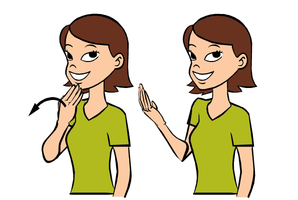 Sign Language Saying Hello Clipart
