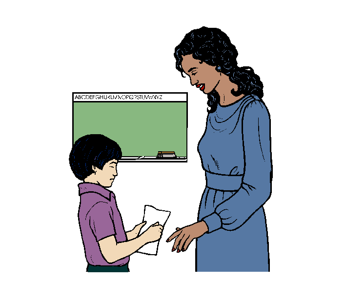 Teacher Talking To Child Clipart Or A Child May Be Provided