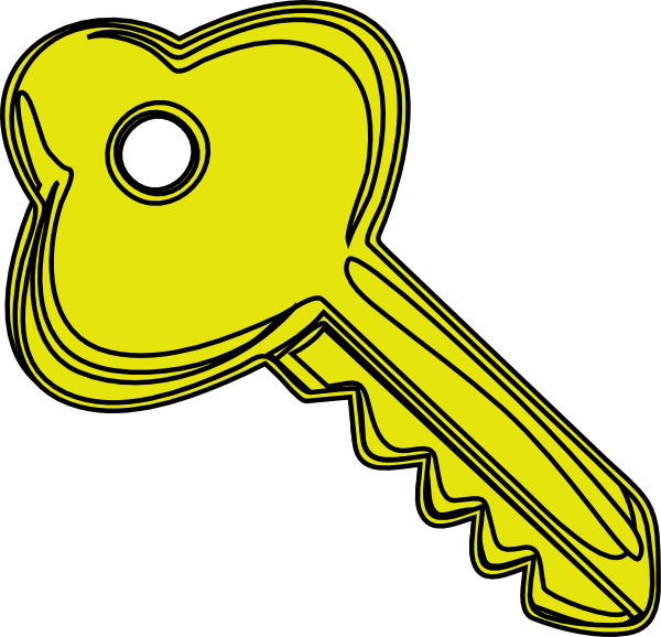 Yellow Key Clip Art
