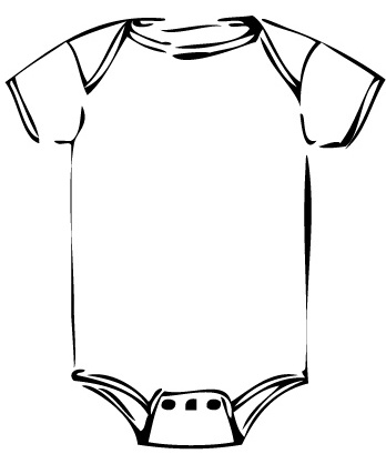 Baby Onesie Outline   Cliparts Co