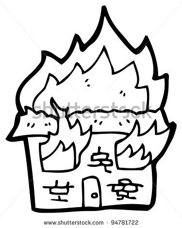 Burning Building Clip Art Burning Building Cartoon
