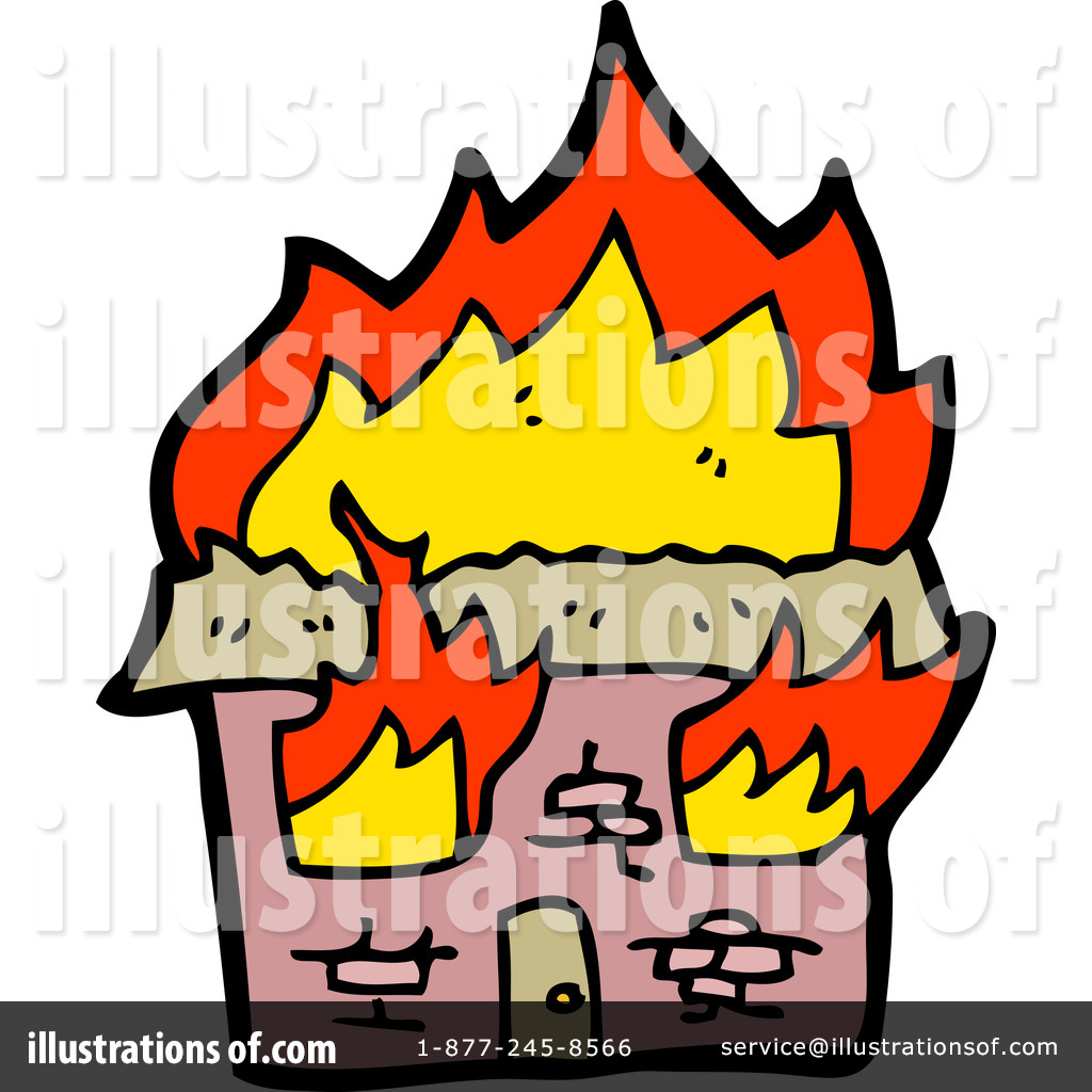Burning House Clipart  1197637 By Lineartestpilot   Royalty Free  Rf    
