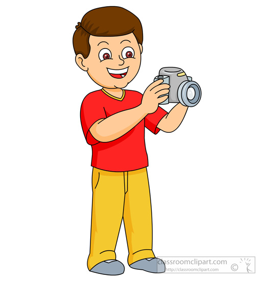 Camera   Boy Taking Picture With A Camera   Classroom Clipart