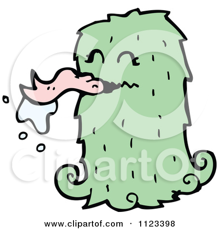 Cartoon Of A Brown Monster Or Alien   Royalty Free Vector Clipart