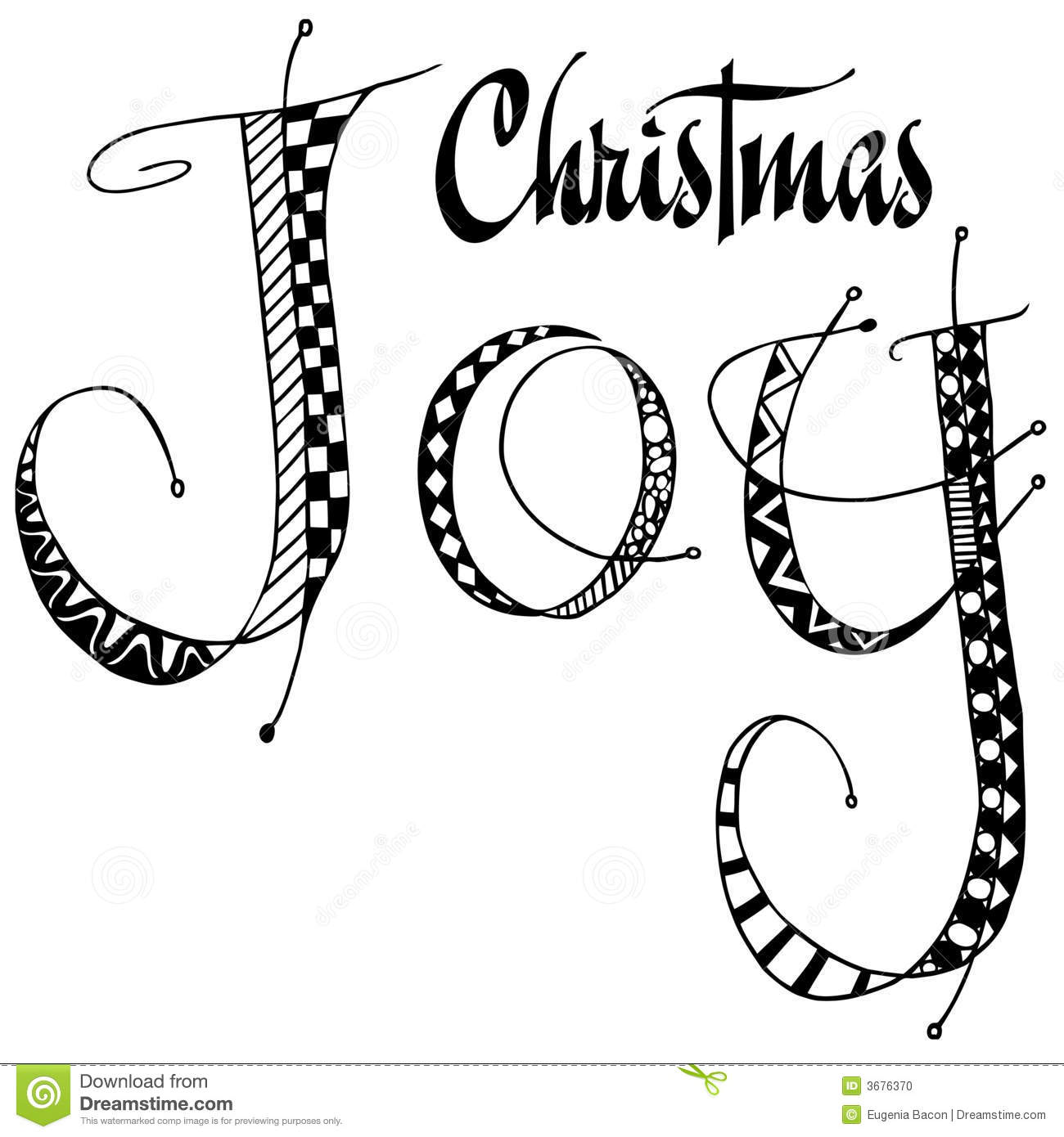 Christmas Joy Word Art Stock Photo   Image  3676370
