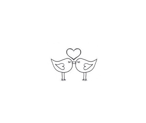 Cute Love Birds Kissing Mounted Rubber Stamp By Terbearco On Etsy
