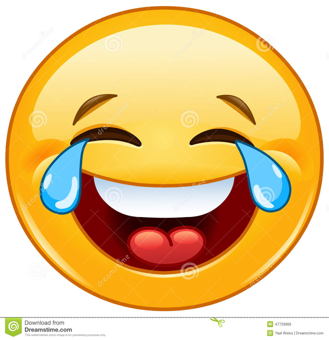 Emoticon With Tears Of Joy Stock Vector   Image  47729966