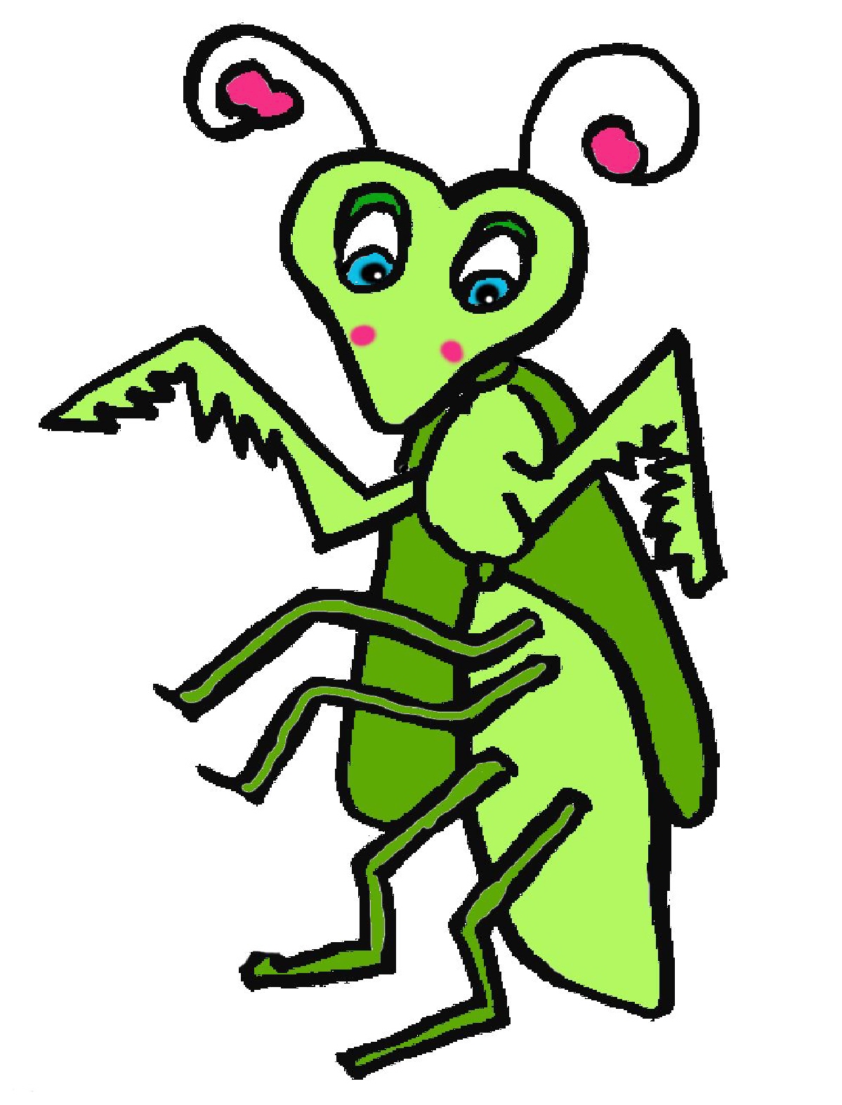     In My Treasure Box  Home Drawn   Praying Mantis Clipart   Valentine