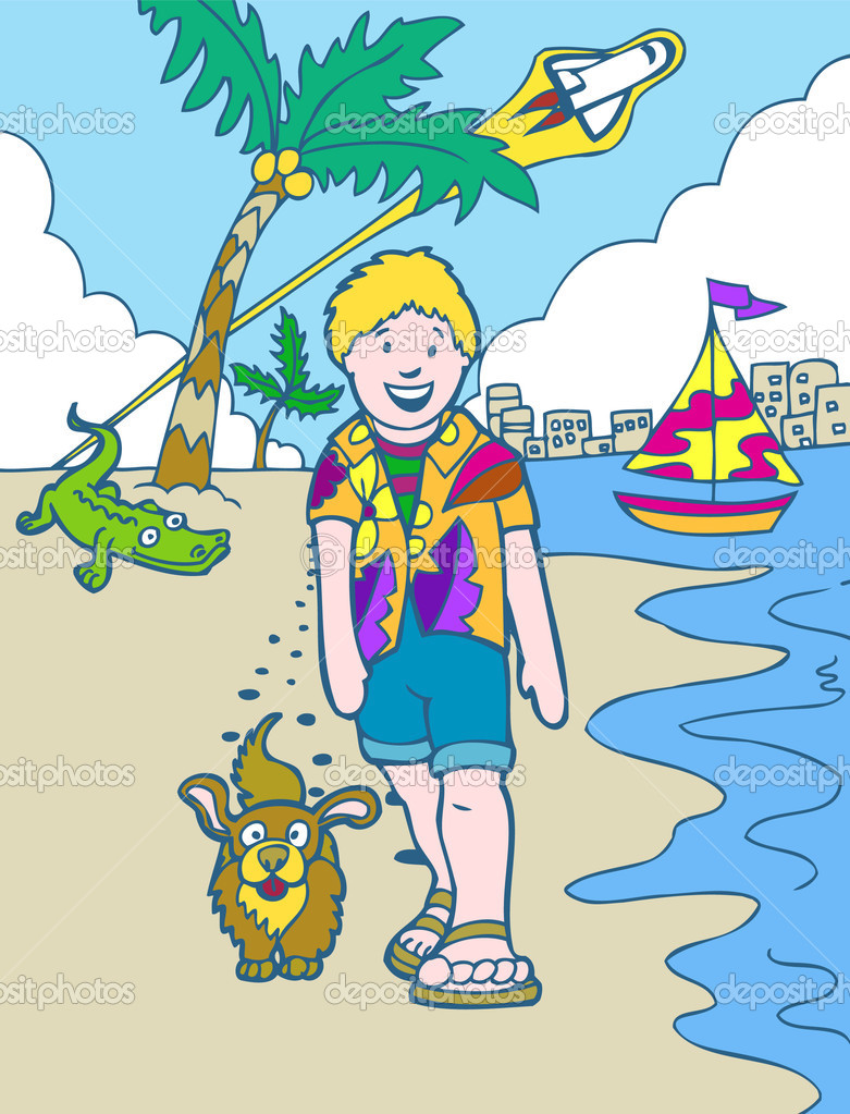 Kid Adventures  Florida Vacation   Stock Vector   Cteconsulting    