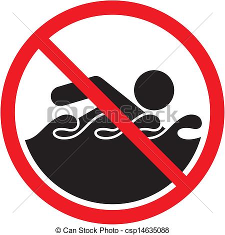 No Swimming Sign   Csp14635088