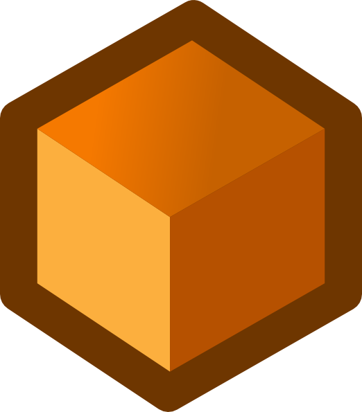 Orange Cube Clip Art