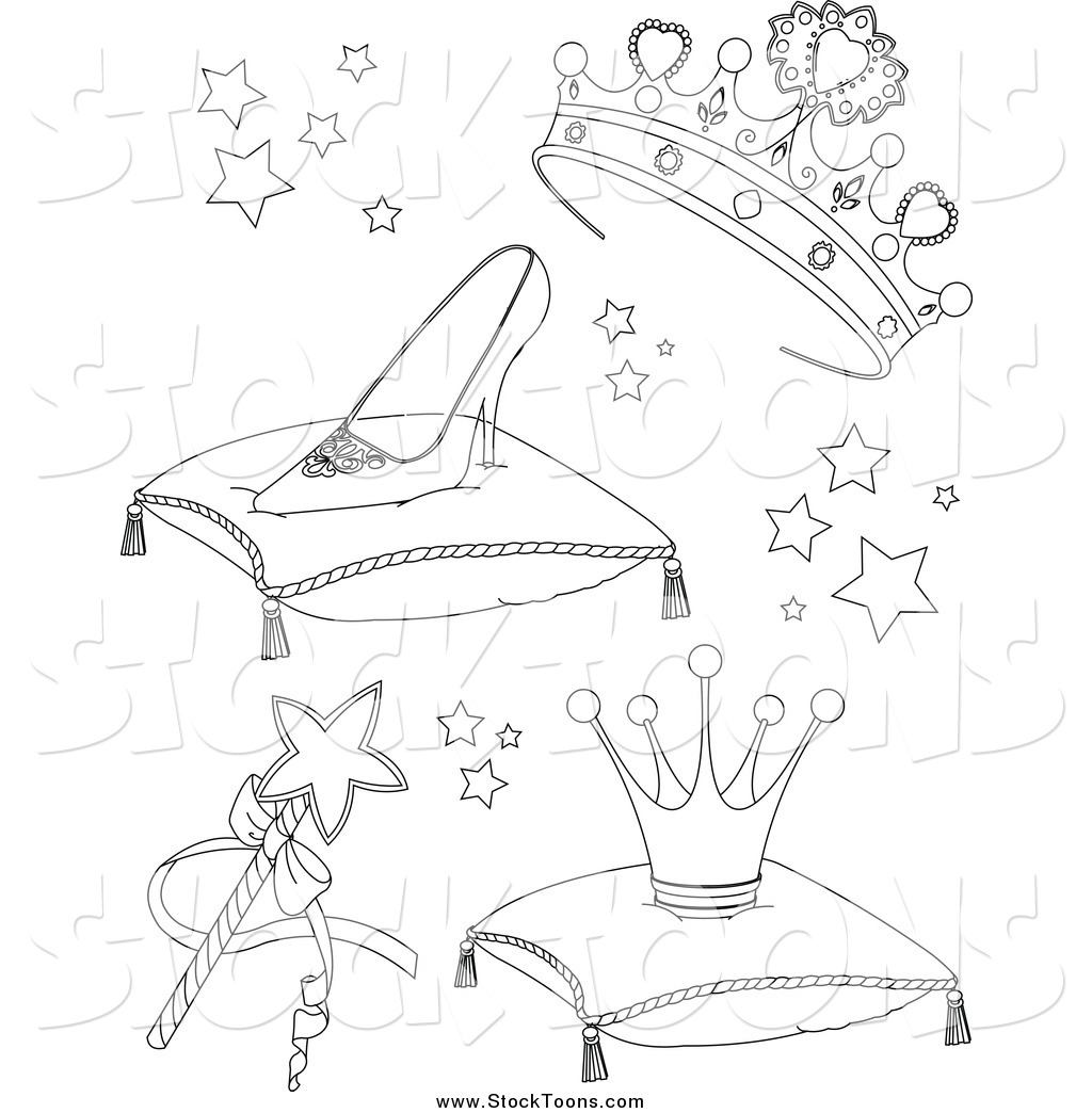 Stock Cartoon Of Black And White Princess Accessories By Pushkin    