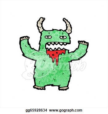 Stock Illustration   Cartoon Hairy Monster  Clipart Drawing Gg65928634