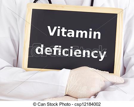 Stock Photo   Doctor Shows Information  Vitamin Deficiency   Stock