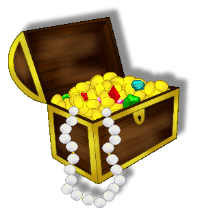     Treasure Chests In Three Different Sizes Filled With Gold And Jewels