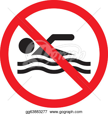 Vector Art   No Swimming Sign  Clipart Drawing Gg63883277   Gograph