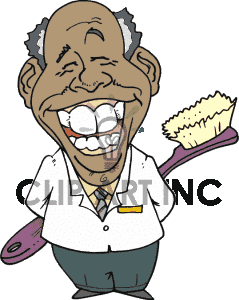     African American Cartoon Dentist Clipart Image Picture Art   149637