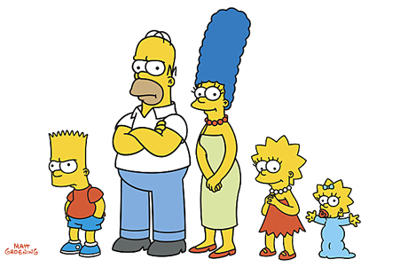 An Image Of The Family Of Characters That Make Up The Simpsons