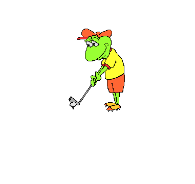 Animated Frog Playing Golf