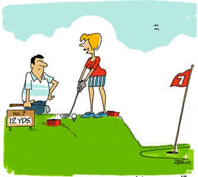 Another Funny Cartoon Man Playing Golf