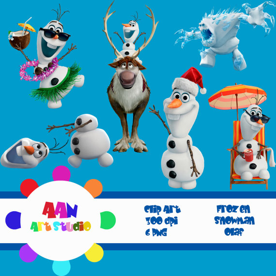 Clip Art  Holiday Clip Art  Frozen  Snowman Olaf  Birthday Party