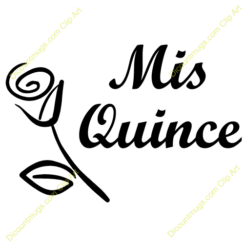 Clipart 10733 Mis Quince With Flowers   Mis Quince With Flowers    