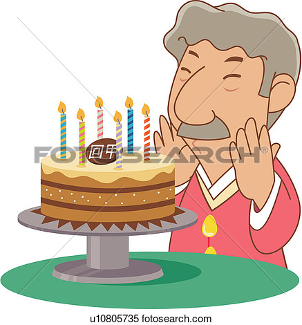 Clipart   Character Male Over 60 Old Man 60th Birthday  Fotosearch