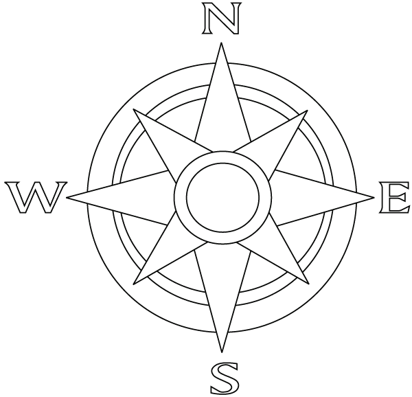 Compass Rose Drawing   Small Printable Compass Rose