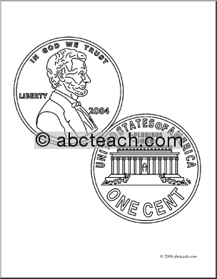 For Teachers Clip Art  Penny  Coloring