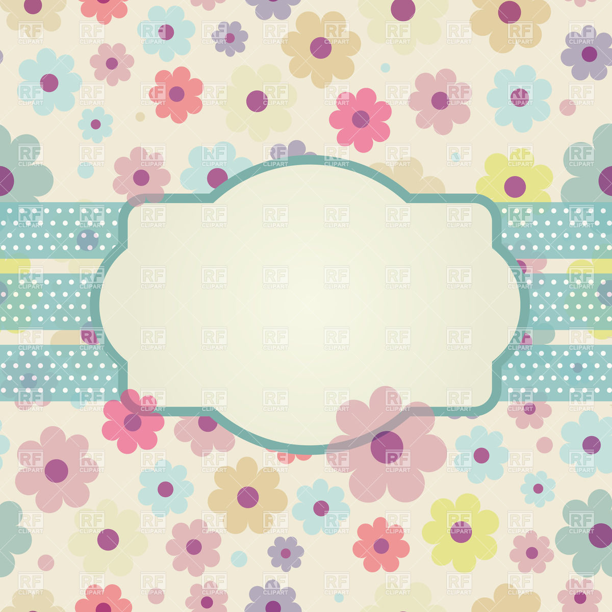 Frame On Simple Floral Background 23796 Borders And Frames Download