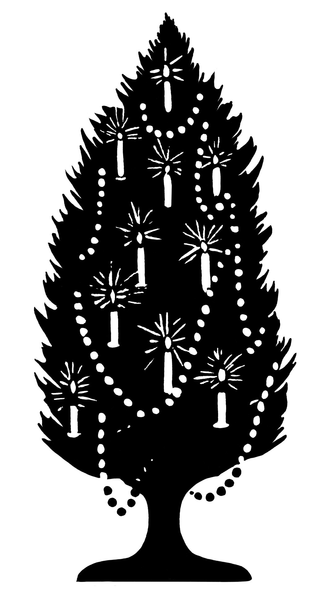 Here Is A Fun Clip Art Illustration Of A Vintage Christmas Tree That
