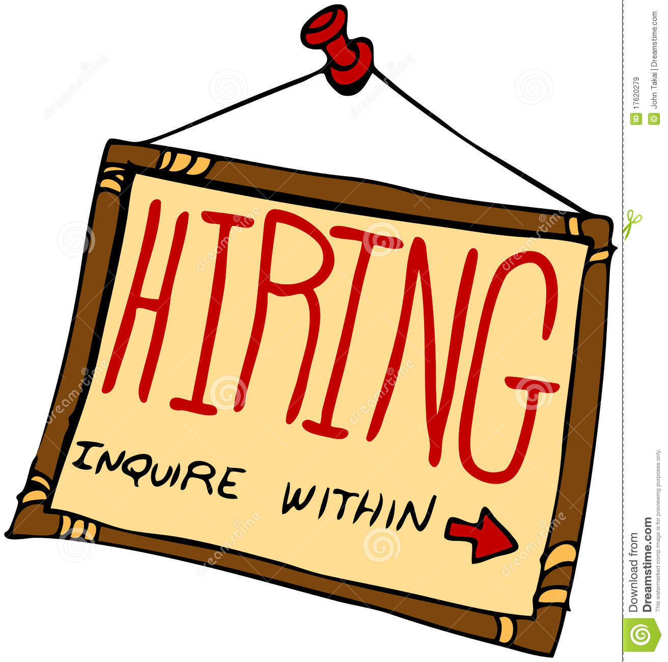 Hiring Sign Royalty Free Stock Images   Image  17620279