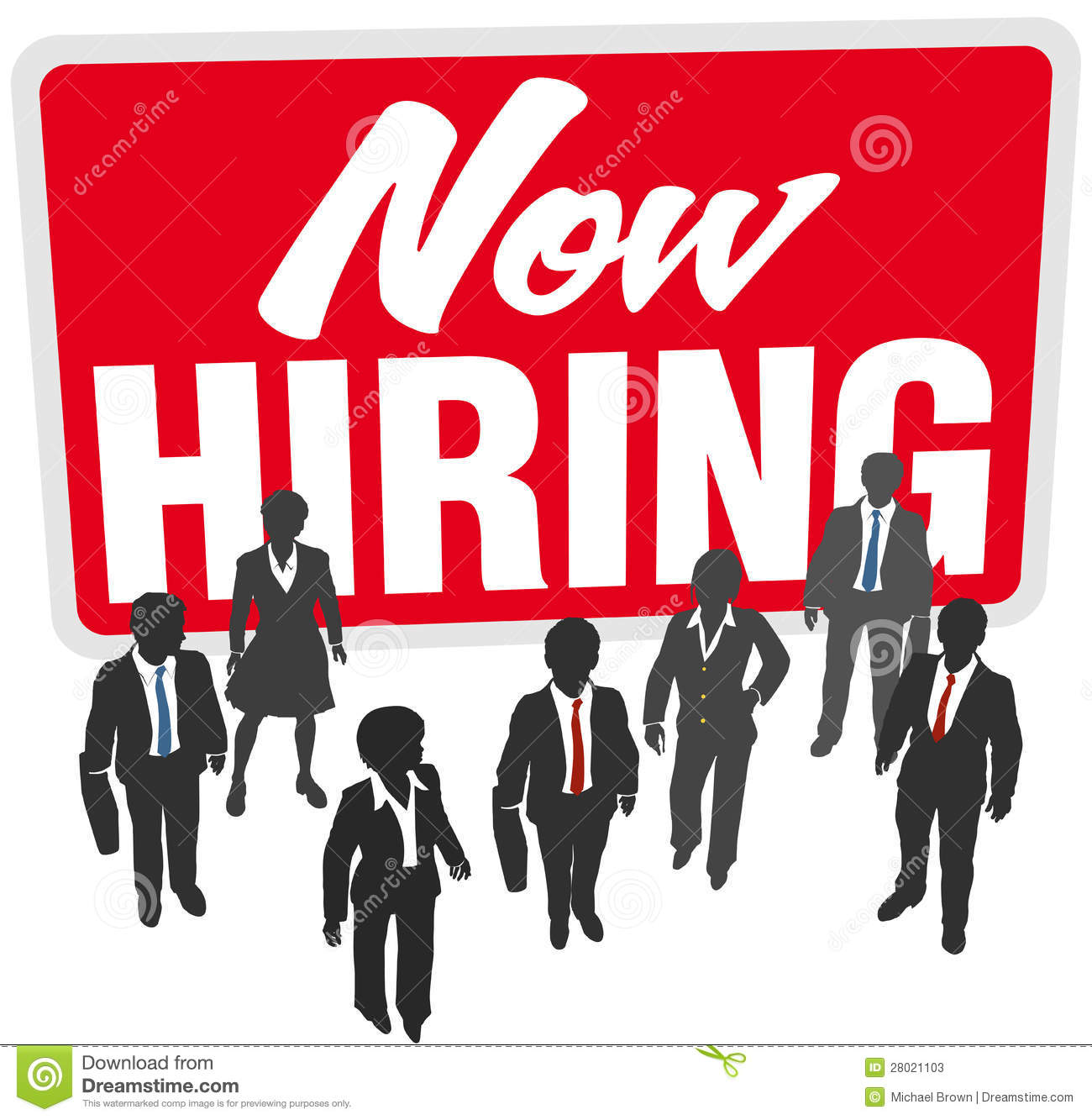 Now Hiring Sign Join Business Work Team Stock Photos   Image  28021103