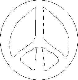 Peace Sign Outline