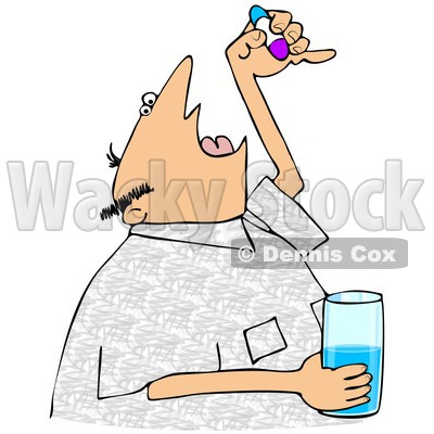 Royalty Free  Rf  Clipart Illustration Of A Man Tilting His Head Back