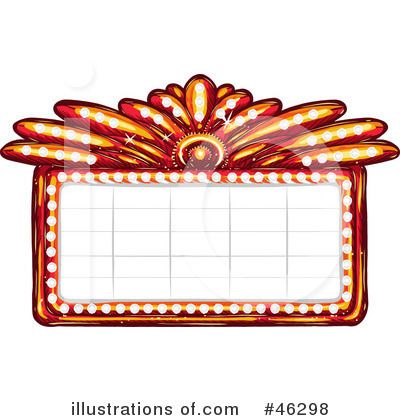 Royalty Free  Rf  Theater Sign Clipart Illustration  46298 By Tonis