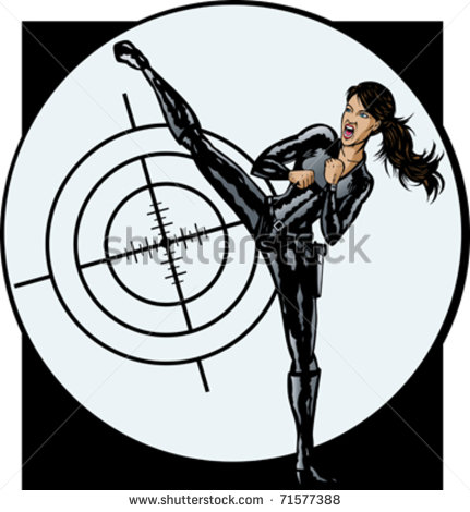 Secret Agent Girl  With Vector Agent Is On A Separate Layer And Can
