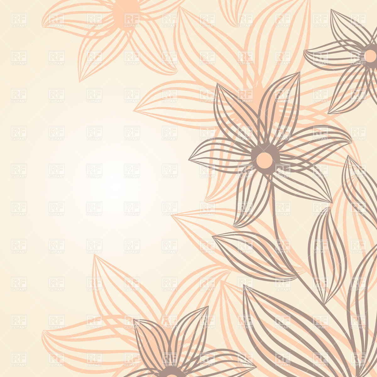     Simple Outline Flowers 23872 Download Royalty Free Vector Clipart