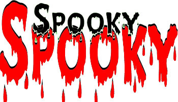 Spooky Halloween Word Art   Blood Dripping From Spooky Lette